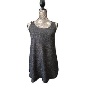 Cupio Women's Small Silver & Black Sleeveless Pull Over Holiday Casual Tank Top